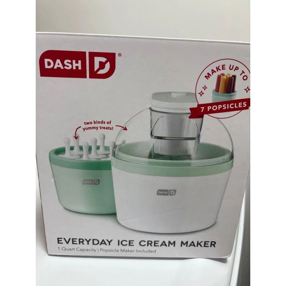 DASH Everyday Ice Cream Maker 1 Qt + Popsicle Mold | Open Box